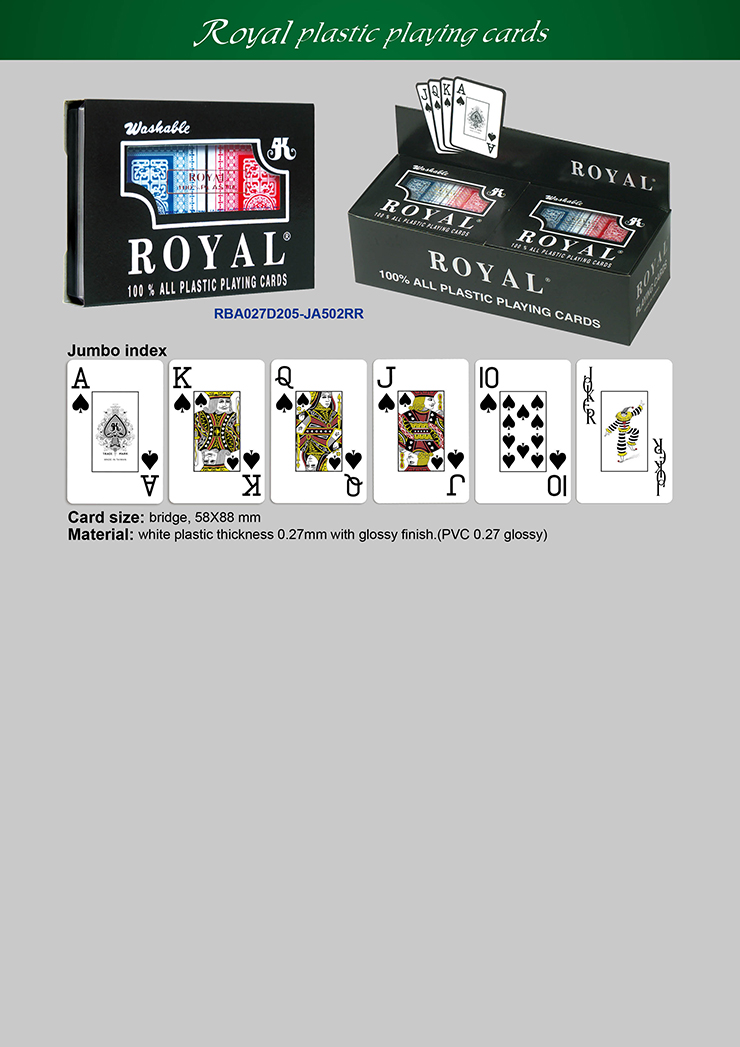 Royal Plastic Playing Card_jumbo index